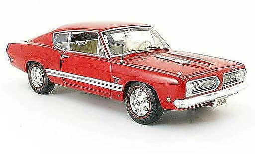 Plymouth Barracuda 1968 1/18 Highway 61 rood modelauto