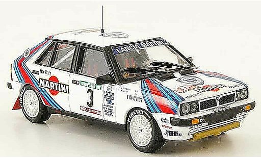 Lancia Delta HF Integrale 1/43 Mini Partes 8v no.3 winnaar rallye portugal 1987 modelauto