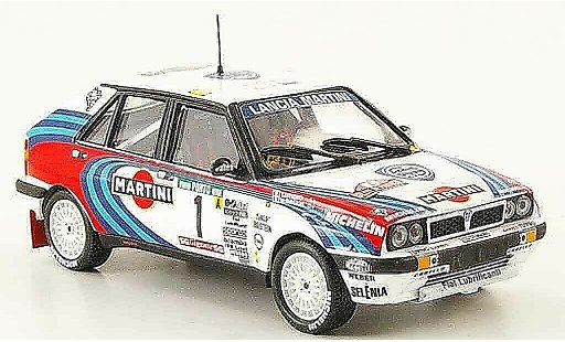Lancia Delta HF Integrale 1/43 Mini Partes 16v no.1 winnaar rallye portugal 1990 modelauto