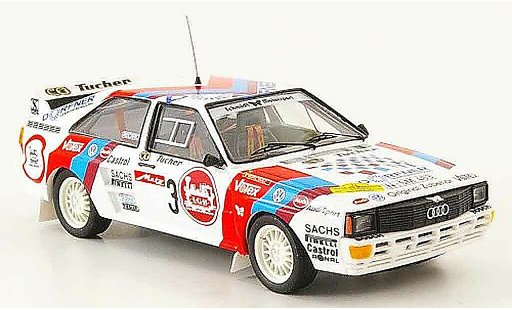 Audi Quattro rallye 1/43 Trofeu No.3 Duez Cantonati Metz Rally 1985 modelauto
