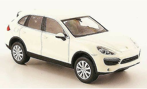 Porsche Cayenne S 1/43 Minichamps hybrid wit 2010 modelauto