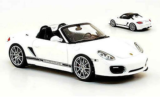 Porsche 718 Spyder 1/43 Minichamps wit 2010 inklusive SoftTop modelauto