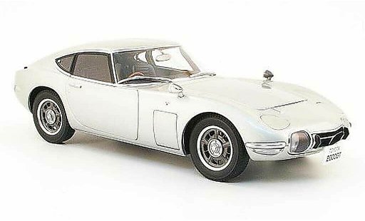 Toyota 2000 GT 1967 1/18 Autoart coupe grijs modelauto