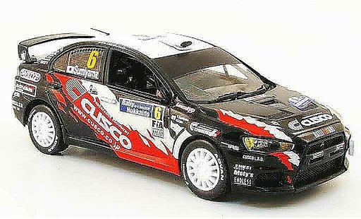 Mitsubishi Lancer Evolution X 1/43 Vitesse No.6 winnaar APRC Rally Hokkaido 2009 modelauto