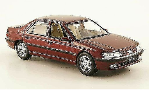 Peugeot 605 Base 1/43 Norev rood 1998 modelauto