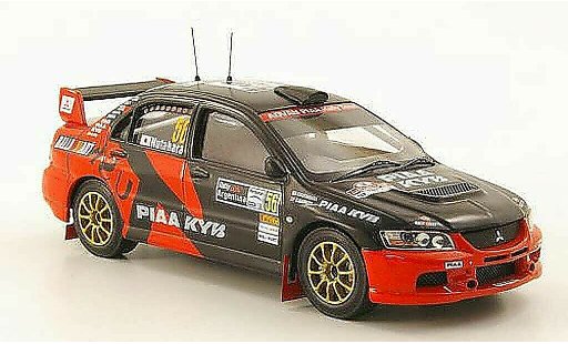 Mitsubishi Lancer Evolution IX 1/43 IXO No.56 PIAA Rally Zilverinien 2008 modelauto