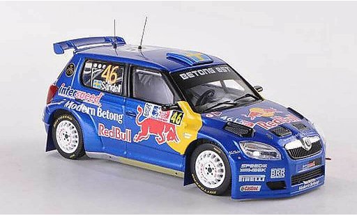 Skoda Fabia S2000 1/43 IXO No.46 Red Bull Rally Norwegen 2009 Sandell/Axelsson modelauto