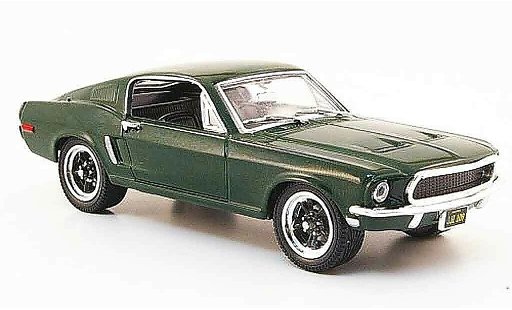 Ford Mustang Bullitt 1/43 Yat Ming GT Fastback groen modelauto