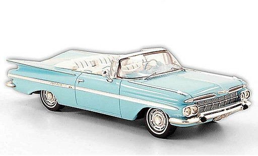 Chevrolet Impala Convertible 1/43 Spark 1959 Cabriolet turquoise modelauto