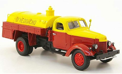 Zis 150 Base 1/43 DIP Models Tankwagen rood/geel modelauto