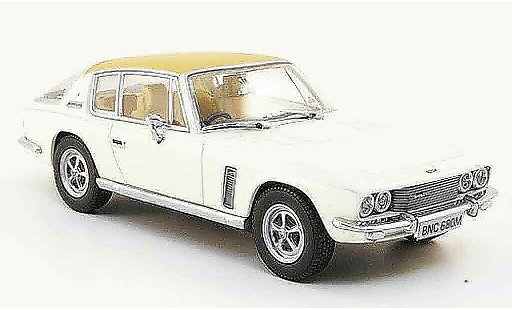 Jensen MK3 Base 1/43 Oxford Interceptor wit bruin modelauto