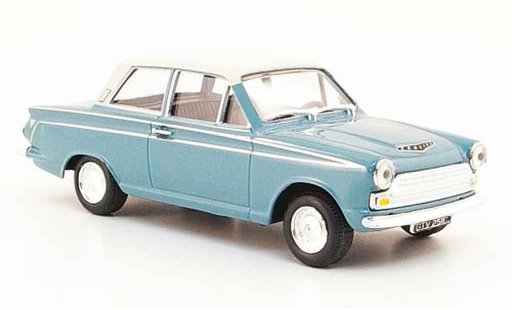 Ford Cortina MK1 1/43 Cararama MKI blauw wit modelauto
