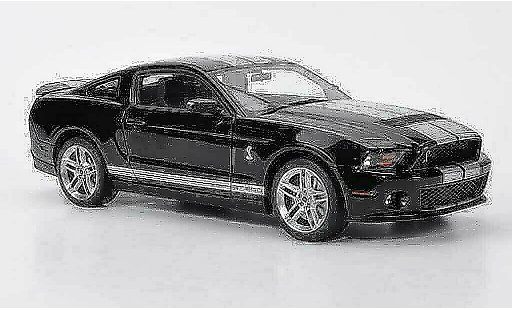 Shelby GT 500 2010 1/18 Autoart zwart met grijs metallicnen strepen modelauto
