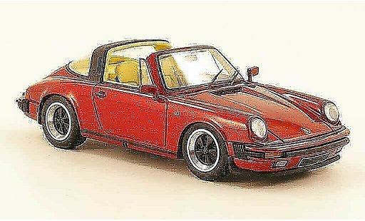 Porsche 911 Targa 1/43 Look Smart Carrera 3.2 rood modelauto