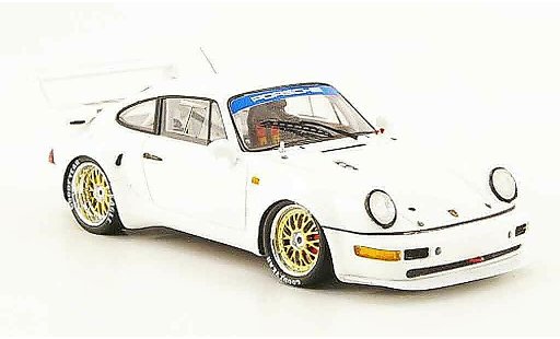 Porsche 911 Turbo S 1/43 Spark 964 wit 1 modelauto