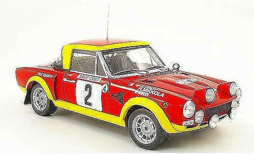 Fiat 124 Abarth 1/18 Sun Star no.2 rallye monte carlo 1975 modelauto