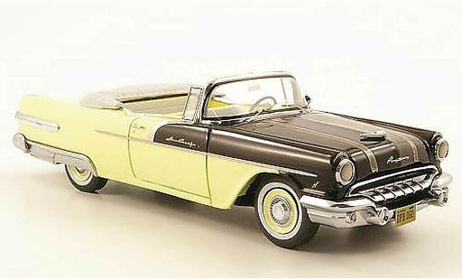 Pontiac Star Chief Convertible 1/43 Neo Cabriolet Geel creme/zwart 1956 modelauto
