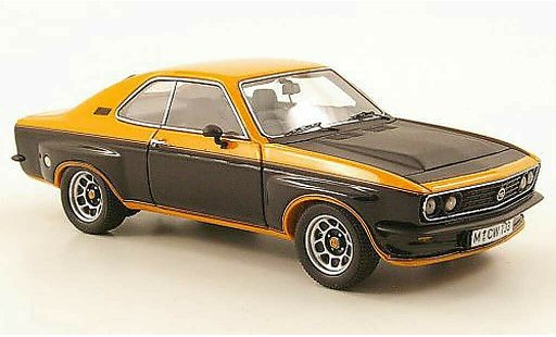 Opel Manta 2800 1/43 Neo TE oranje/zwart/matzwart lim. Aufl. 300 1975 modelauto