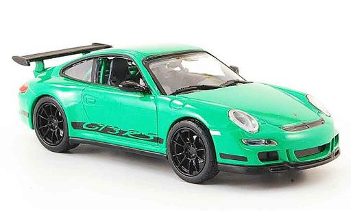 Porsche 911 GT3 RS 1/43 Yat Ming groen avec zwarten strepen modelauto