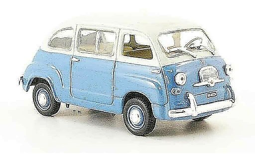 Fiat 600 Multipla 1/43 Norev blauw wit 1967 modelauto