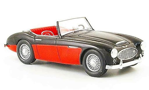 Austin Healey 100 /6 od bn6 1/43 Spark zwart rood 1957 modelauto