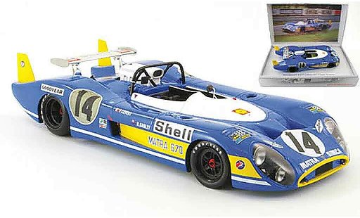 Simca Matra MS670 1/18 Kyosho no.14 cegroen/ganley 24h le mans 1972 modelauto