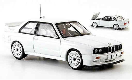 Bmw M3 dtm 1/43 Autoart E30 wit Plain Body Version 1991 modelauto