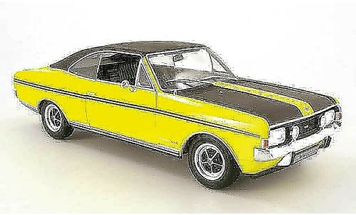 Opel Commodore A 1/18 Revell gs/e geel/zwart modelauto