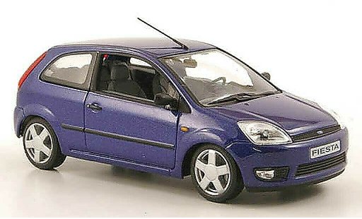 Ford Fiesta MKIV 1/43 Minichamps blauw 3-portes modelauto