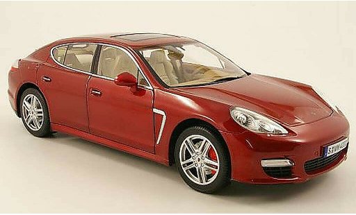 Porsche Panamera Turbo 1/18 Norev rood 2009 modelauto