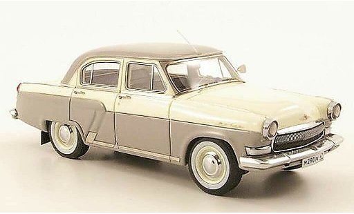 Gaz M21 Base 1/43 Neo grijs/cremewit 1970 modelauto