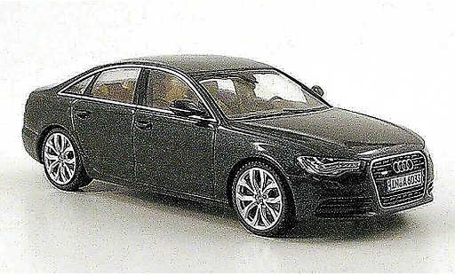 Audi A6 berline 1/43 Schuco (C7) blauw-grijs 2011 modelauto
