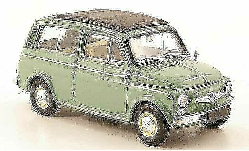 Steyr Puch 700 Base 1/43 Brumm C groen gesloten 1961 modelauto