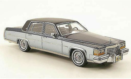 Cadillac Fleetwood Brougham 1/43 Neo blauw /zwart-blauw/zwart 1980 modelauto