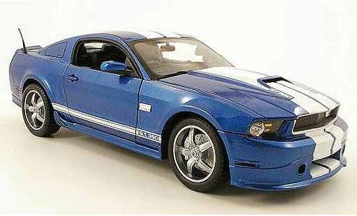 Shelby GT 350 2011 1/18 Shelby Collectibles blauw wit modelauto