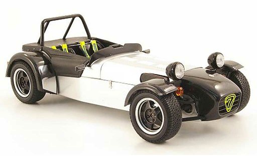 Caterham Super Seven JPE 1/18 Kyosho grijs metallic/zwart modelauto