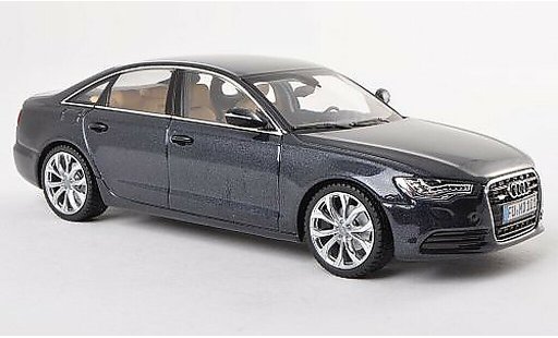 Audi A6 berline 1/43 Schuco (C7) blauw-grijs modelauto
