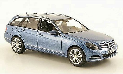 Mercedes Classe C T-Modell 1/43 Schuco (S204) blauw Avantgarde modelauto