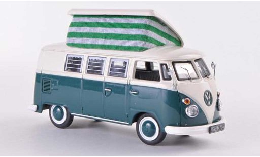 Volkswagen T1 Base 1/43 Schuco Campingbus groen/wit modelauto