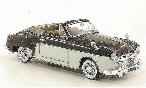 Renault Fregate Cabriolet 1/43 Solido zwart/wit 1956 modelauto