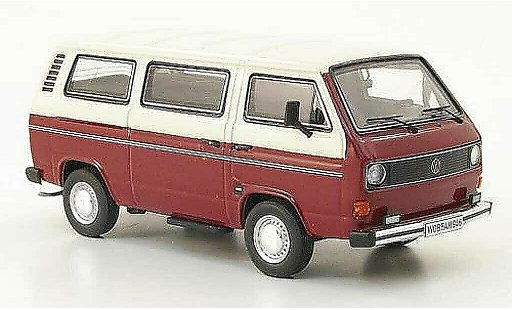 Volkswagen T3 A 1/43 Premium ClassiXXs Bus L rood/creme modelauto