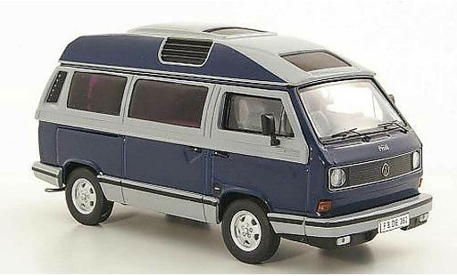 Volkswagen T3 A 1/43 Premium ClassiXXs Dehler-Profi blauw/grijs modelauto
