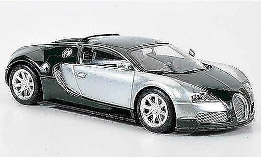 Bugatti Veyron Edition Centenaire 1/43 Minichamps Chrom/groen 2009 modelauto