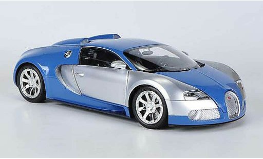Bugatti Veyron Edition Centenaire 1/18 Minichamps chrom/blauw 2009 modelauto