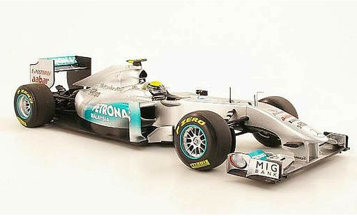 Mercedes F1 2009 1/18 Minichamps MGP Team No8 Petronas N Rosberg Showcar 2011 modelauto