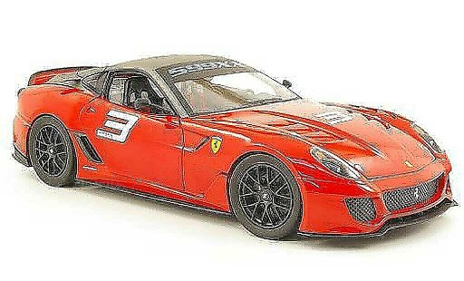 Ferrari 599 XX 1/18 Hot Wheels no.3 rood/grijs modelauto