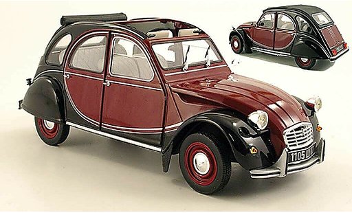 Citroen 2CV Charleston 1/18 Norev rood/zwart 1982 modelauto