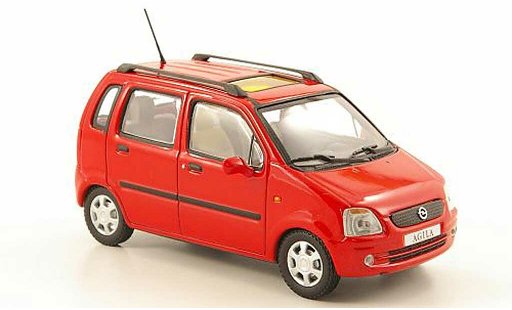 Opel Agila Base 1/43 Minichamps rood 2000 modelauto