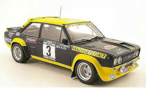 Fiat 131 Abarth 1/18 Kyosho no3 oliofiat rallye portugal 1977 malen / ikivimaki modelauto