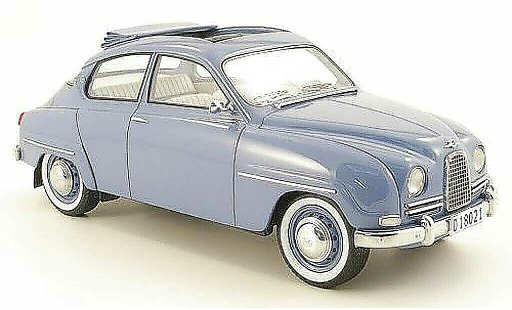 Saab 96 Base 1/18 Neo blauw 13 modelauto
